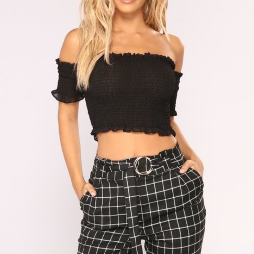 Smocked Off Shoulder Tube Top
